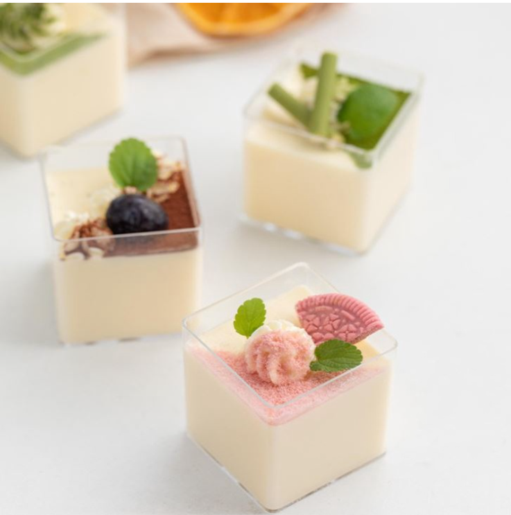 10/12pcs Set of shot glass mousse cup dessert cups plastic transparent glasses food sampling cup