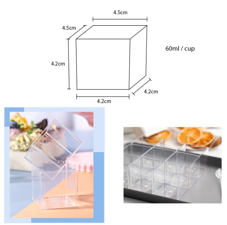 10/12pcs Set of shot glass mousse cup dessert cups plastic transparent glasses food sampling cup