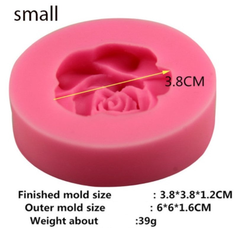 Rose mould 3D flower roses jelly silicone mold chocolate fondant cake decoration