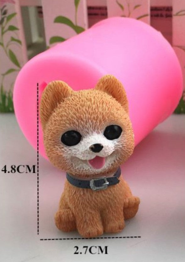 🇸🇬 Dog mould poodle fondant jelly mould Sleeping bear mould 4.5 inch fur animal texture mold cake topper