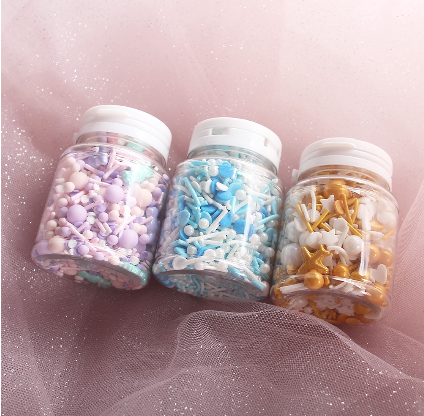 50g / 50ml sprinkles dragees cupcake decoration sugar pearls nonpareils edible glitter ball sprinkle rod