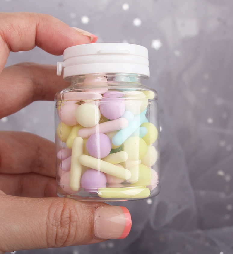 50g / 50ml sprinkles dragees cupcake decoration sugar pearls nonpareils edible glitter ball sprinkle rod