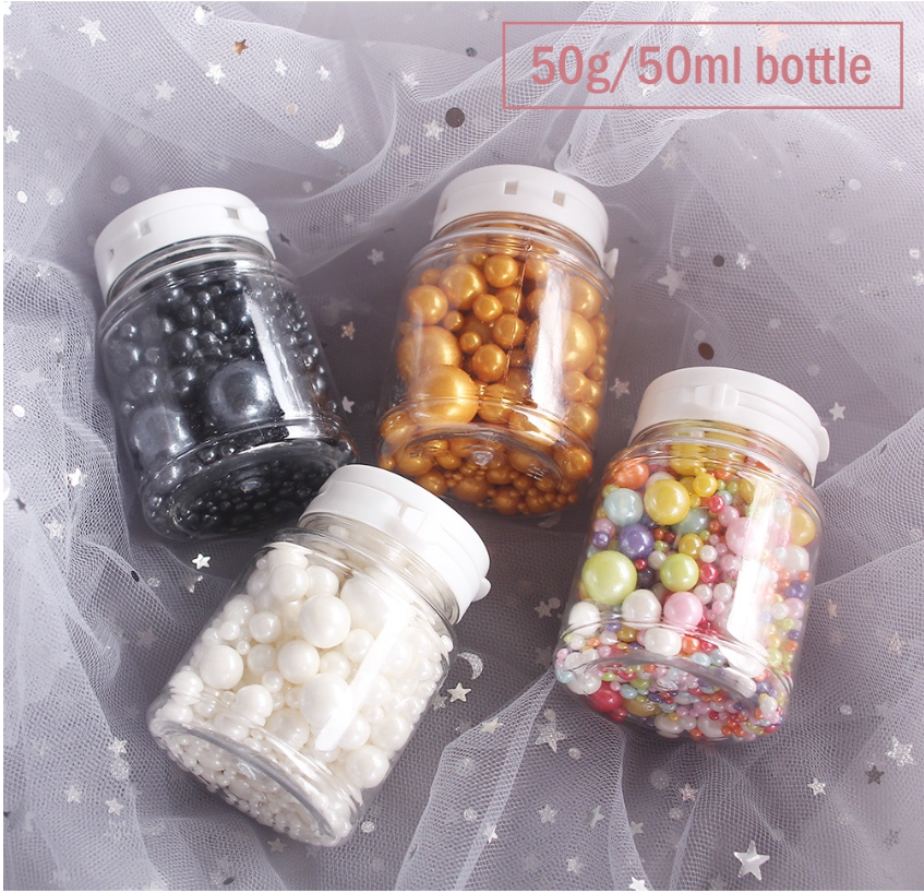 50g / 50ml sprinkles dragees cupcake decoration sugar pearls nonpareils edible glitter ball sprinkle rod