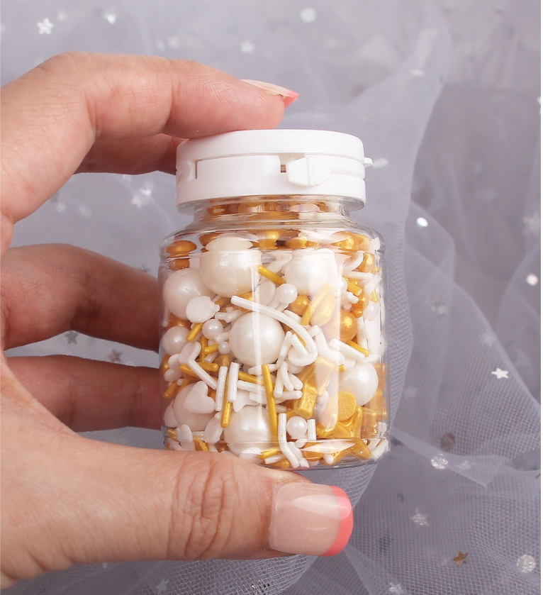 50g / 50ml sprinkles dragees cupcake decoration sugar pearls nonpareils edible glitter ball sprinkle rod
