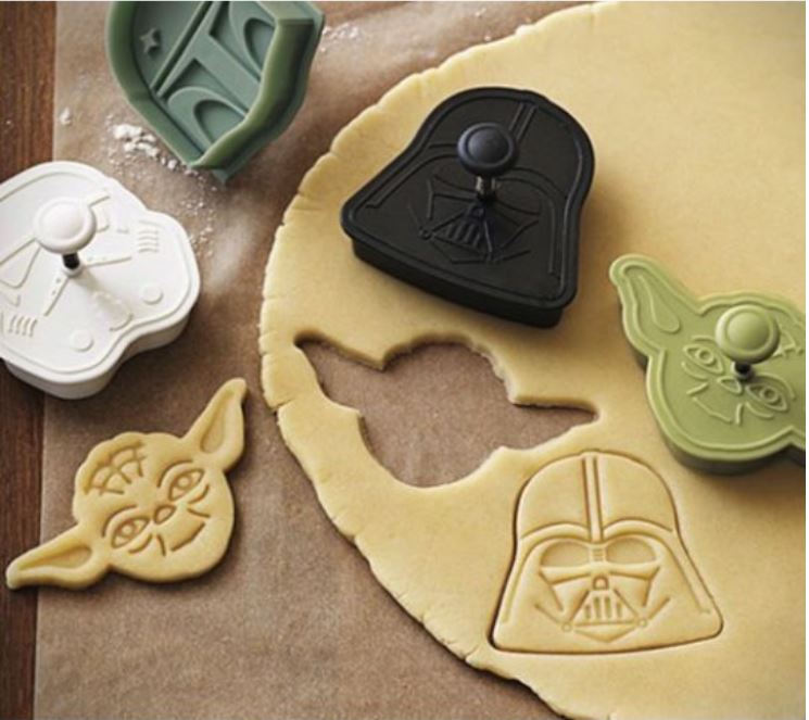 Star wars set of 4 plunger cutters fondant cookie mould darth vader yoda c3po chewbacca presser cut-outs