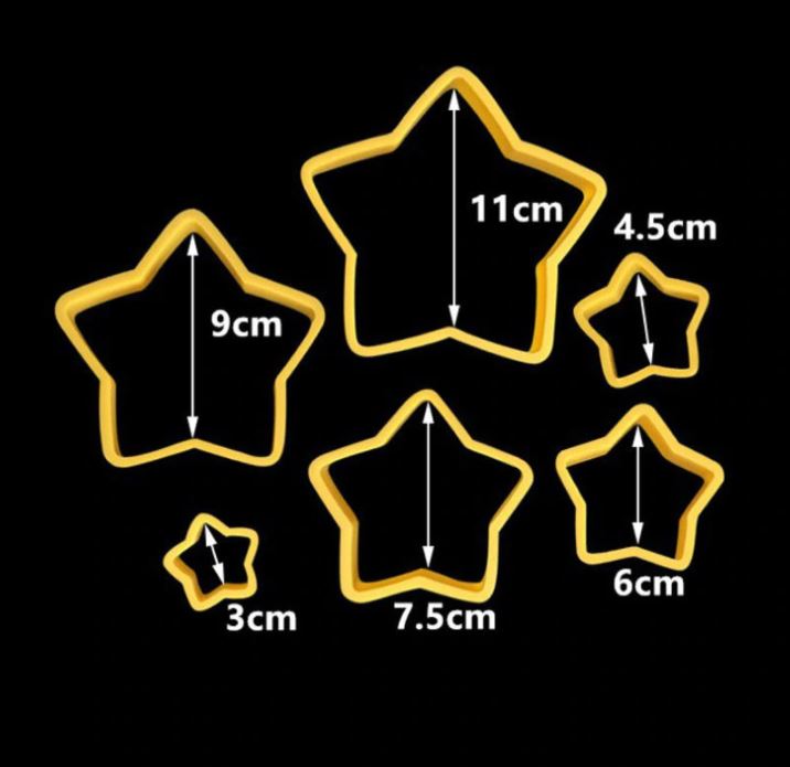 Tree Star Cutter Star cutter set stacked christmas tree cutters cookie cutter rounded s ...