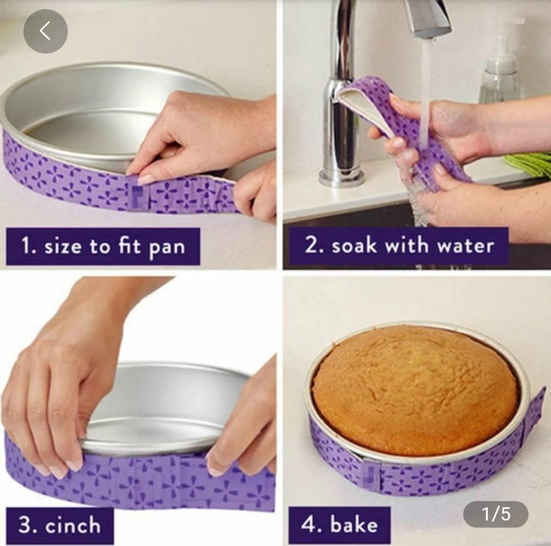 Bake even strips prevent cake sides from crusting cake pan tool