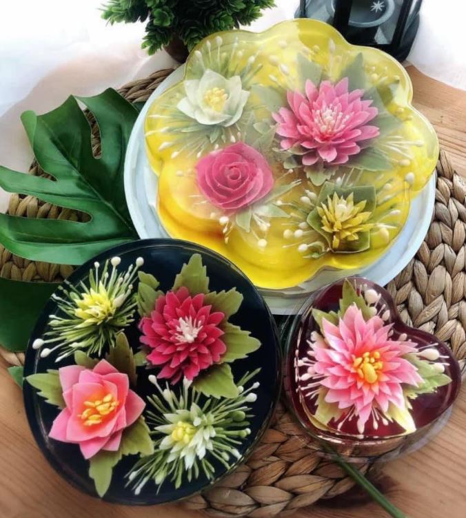 syringe injection tools - flower jelly art gelatine floral arrangement 3D jelly flower nozzle