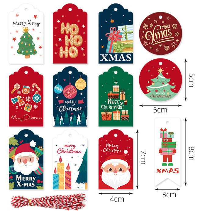 48pcs christmas gift tags merry christmas xmas tag label