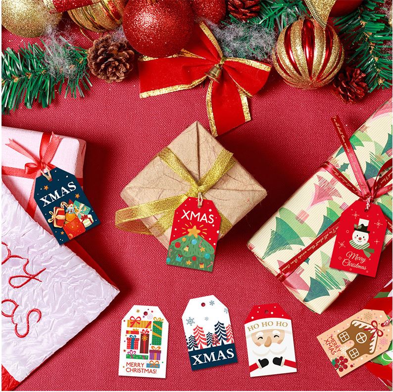 48pcs christmas gift tags merry christmas xmas tag label