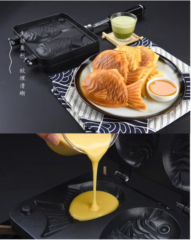 Taiyaki fish pancake waffle pan japanese waffle maker