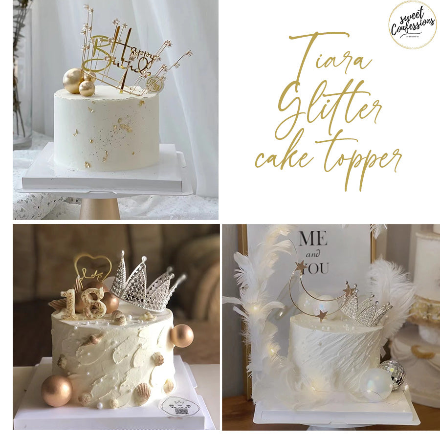 Tiara royal crown for princess cake decorating tool crown topper