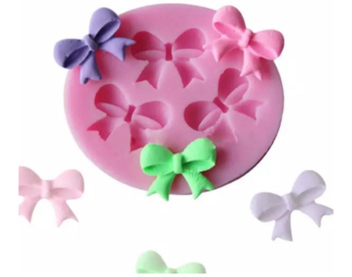 Tiny Ribbon bow silicone mould for cake decorating fondant silicon mold