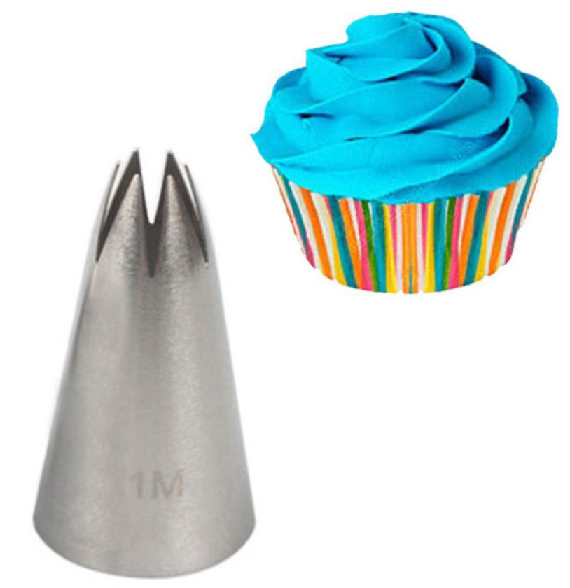 1M rose nozzle piping tip swirls on cupcake seamless piping nozzle tips for buttercream cake