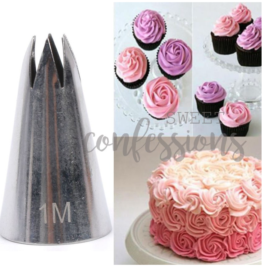 2D piping tip 1M nozzle tip buttercream rose