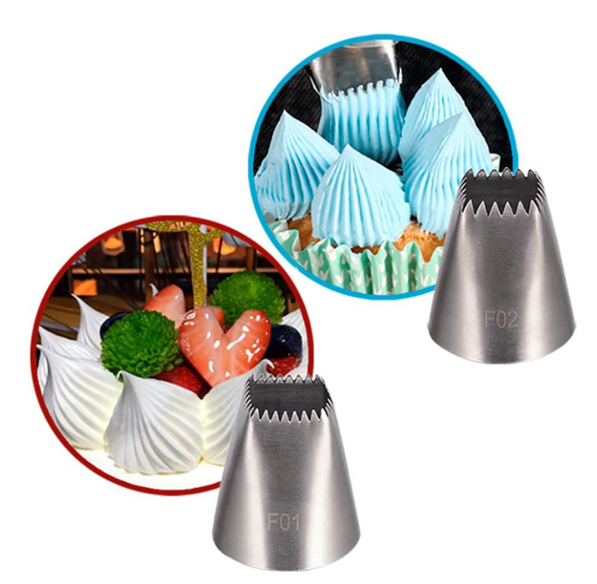 3pcs square russian open star tip buttercream piping tip nozzle