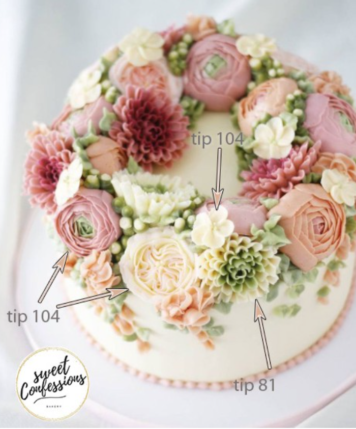 104 103 piping tip rose petal nozzle Korean buttercream flowers piping nozzle 101 102 tip 124