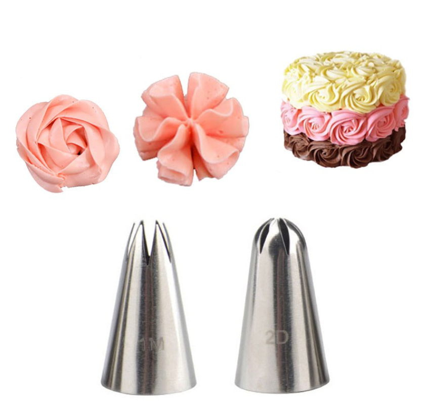 2D piping tip 1M nozzle tip buttercream rose