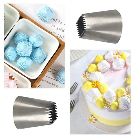 3pcs square russian open star tip buttercream piping tip nozzle