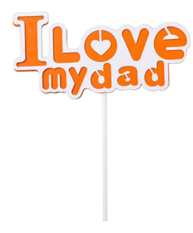 i love my mum dad mother's day father's day birthday cake topper