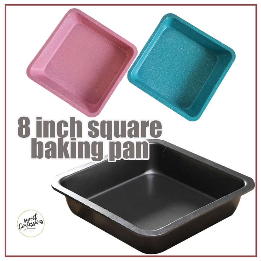 8 inch square baking tray cake bread pizza pan brownie tin lasagna dish