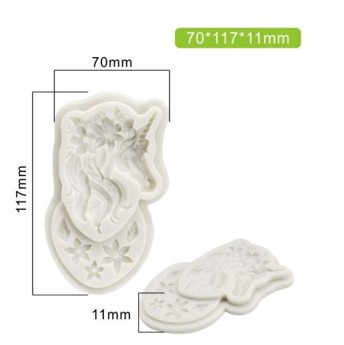 Unicorn silicone mould horse mane cupcake topper unicorns silicon mold