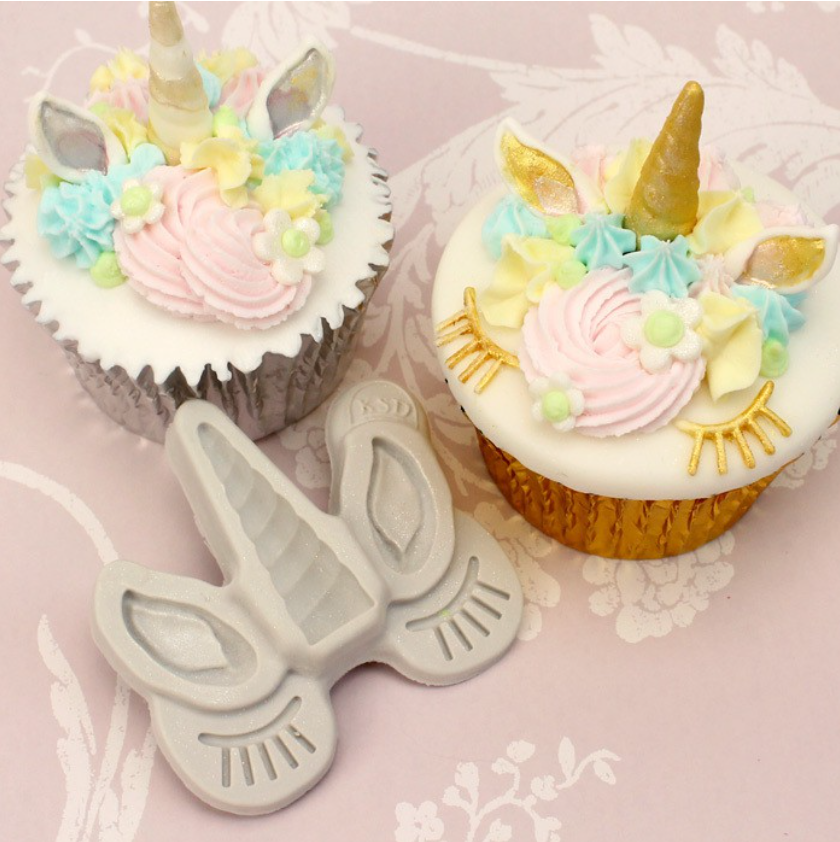 Unicorn horn topper ears horn eyelash silicone mould cake sweet confessions