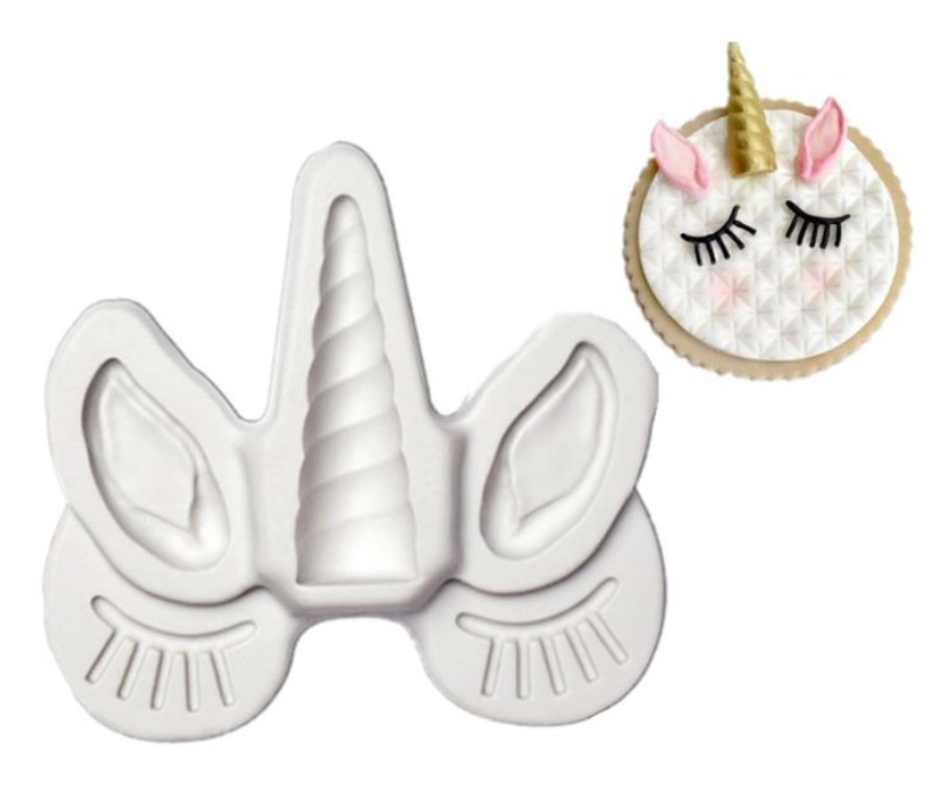 Unicorn horn topper ears horn eyelash silicone mould cake sweet confessions