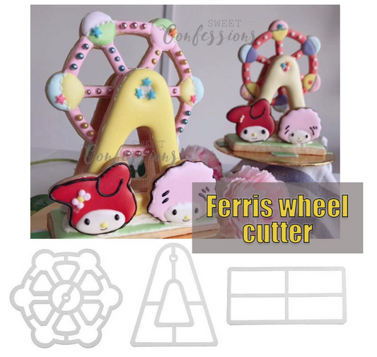 3pcs Ferris wheel cookie cutter fondant cutters mould