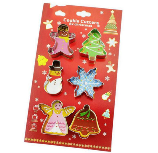 Christmas cookie cutter - snowflake bell angel xmas tree gingerbread snow man cake decorating tools