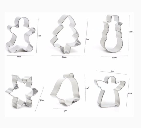 Christmas cookie cutter - snowflake bell angel xmas tree gingerbread snow man cake decorating tools