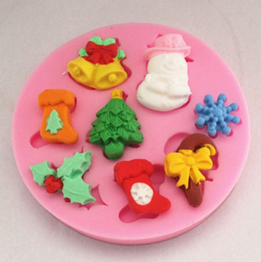 Christmas mould cake decorating xmas mold Snow man santa claus reindeer xmas tree baking mold